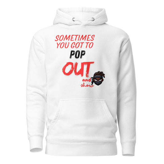 RED POP OUT HOODIE